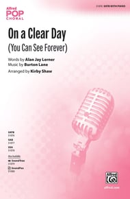 On a Clear Day (You Can See Forever) SATB choral sheet music cover Thumbnail
